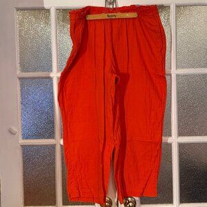 OLD NAVY Seersucker Cotton Wide Leg Pull On Pant